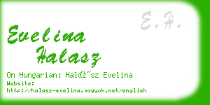 evelina halasz business card